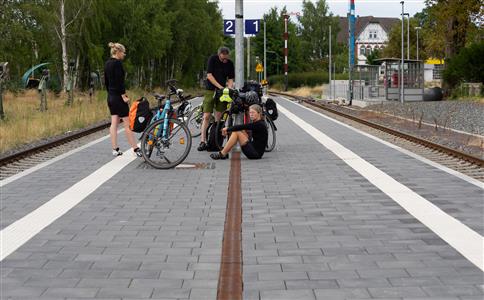 Waiting, waiting, for the train!